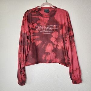 Taylor Swift Folkelore The Lakes Custom Dyed Crop Top L